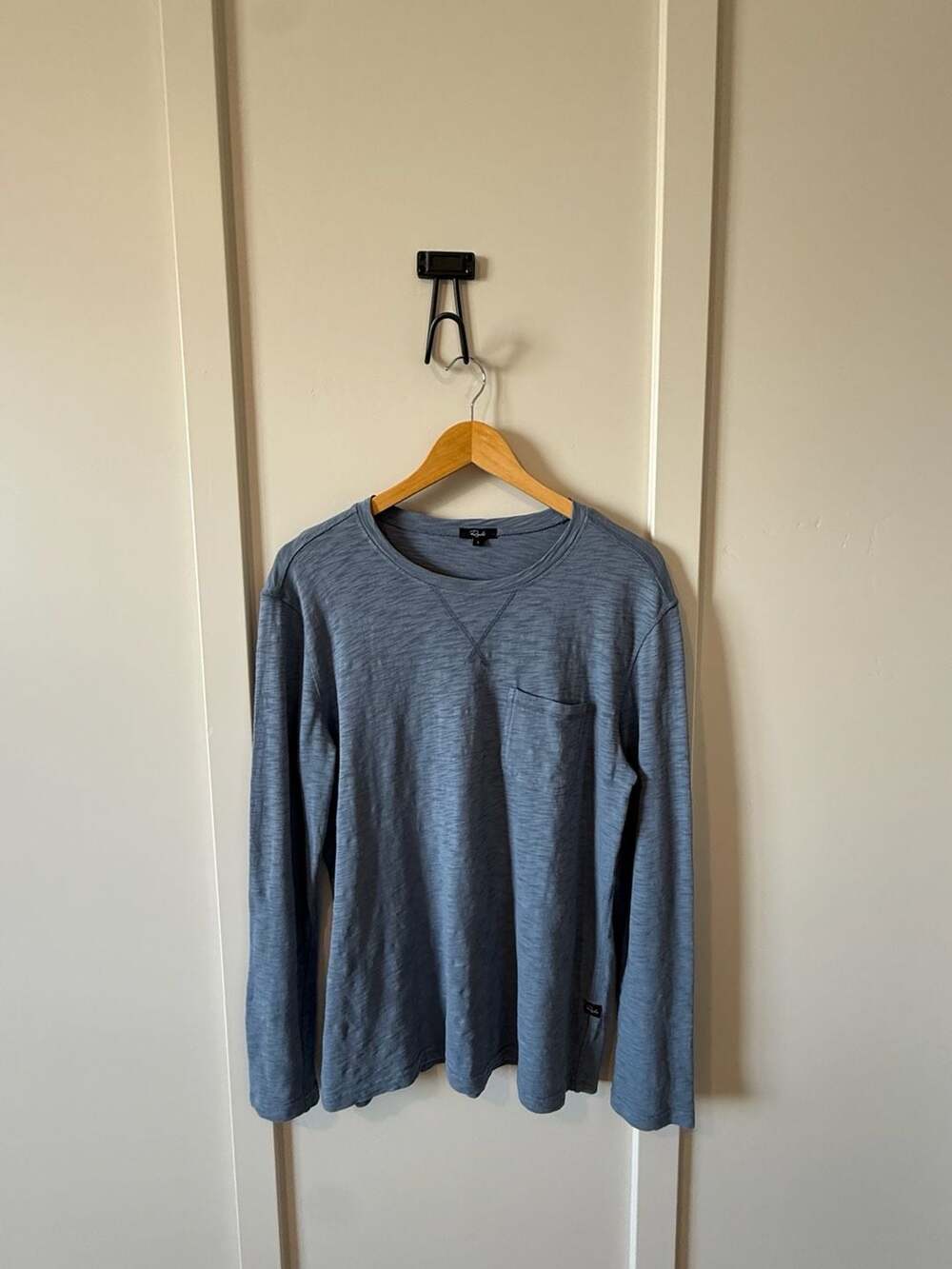 Rails men's long sleeve blue soft shirt. Size large